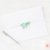 Farbenfrohe Cloud World Map Stern-Aufkleber (Umschlag)
