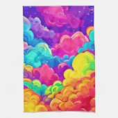 Farbenfrohe Cloudscape Art Geschirrtuch (Vertikal)