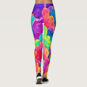 Farbenfrohe Cloudscape Art Leggings (Rückseite)