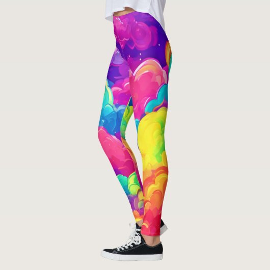 Farbenfrohe Cloudscape Art Leggings (Links)
