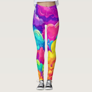 Farbenfrohe Cloudscape Art Leggings