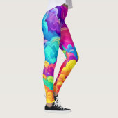 Farbenfrohe Cloudscape Art Leggings (Rechts)