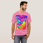 Farbenfrohe Cloudscape Art T-Shirt (Vorne ganz)