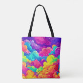 Farbenfrohe Cloudscape Art Tasche (Rückseite)
