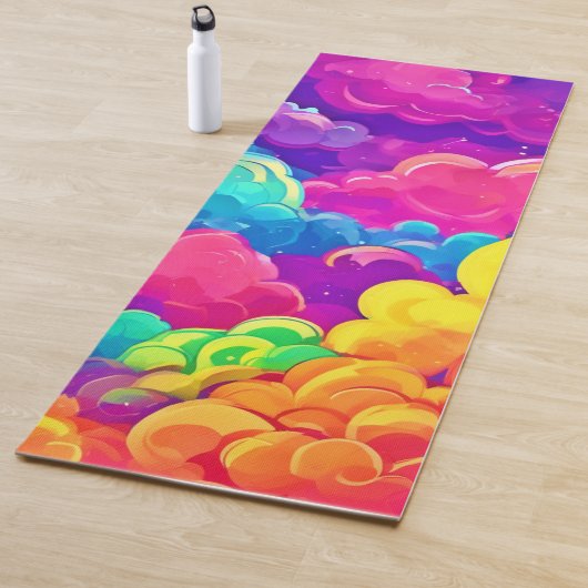 Farbenfrohe Cloudscape Art Yogamatte (Beispiel)