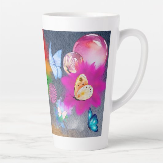 Farbenfrohe Clowattstunde Milchtasse (Rechts)