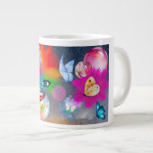 farbenfrohe Clownfigur Jumbo-Tasse (Vorderseite Rechts)