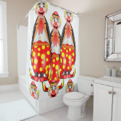 Farbenfrohe Clowns Kinderduschvorhang weiß Duschvorhang (Beispiel)