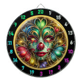 Farbenfrohe Clownwand Dartboard mit roter Nose Dartscheibe (vorne)