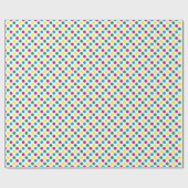 Farbenfrohe CMYK Polka Dots Geschenkpapier (Flach)