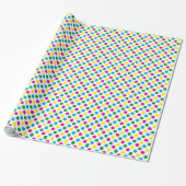 Farbenfrohe CMYK Polka Dots Geschenkpapier (Ungerollt)