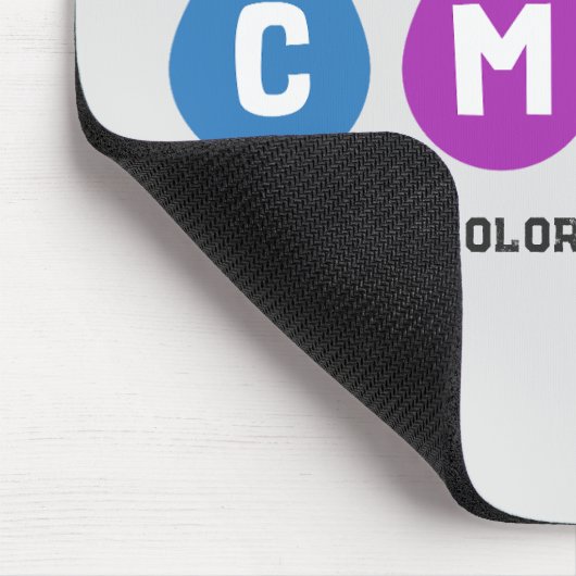 Farbenfrohe CMYK Tinte Drops Maus Pad Mousepad (Ecke)
