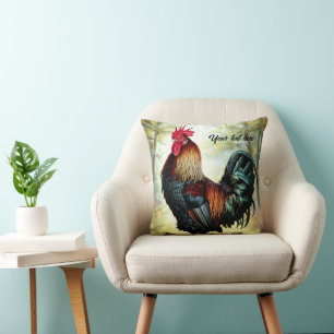 Farbenfrohe Cochin Rooster Kissen