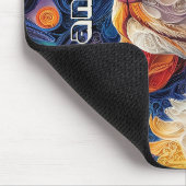 Farbenfrohe Cocker Spanisch Papier Quilling Portra Mousepad (Ecke)