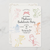 Farbenfrohe Cocktail Party Junggeselinnen-Abschied (Vorne/Hinten)