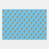 Farbenfrohe Cocktailauswahl Weiß Rosa Blau Geschenkpapier Set (Vorderseite 3)