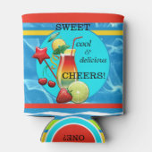 Farbenfrohe Cocktailbar Sommerpool kann kühlen Dosenkühler (Rückseite)