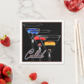 Farbenfrohe Cocktailbrille Black Napkins Serviette (Beispiel)