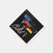 Farbenfrohe Cocktailbrille Black Napkins Serviette (Ecke)