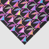 Farbenfrohe Cocktails im Schwarzen Muster Seidenpapier (Ausschnitt)