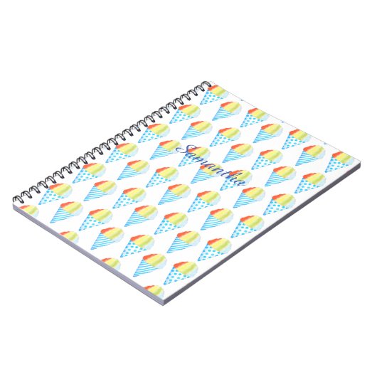 Farbenfrohe Cold Cone Dessert Notizblock (Linke Seite)