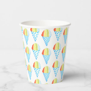 Farbenfrohe Cold Cone Dessert Pappbecher