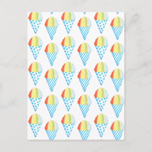 Farbenfrohe Cold Cone Dessert Postkarte (Vorderseite)