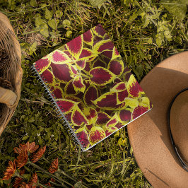 Farbenfrohe Coleus Pflanze Blätter florales Notebo Notizblock