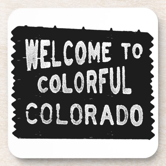 Farbenfrohe Colorado-Begrüßung Getränkeuntersetzer (Vorderseite)