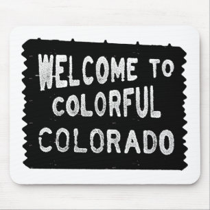 Farbenfrohe Colorado-Begrüßung Mousepad