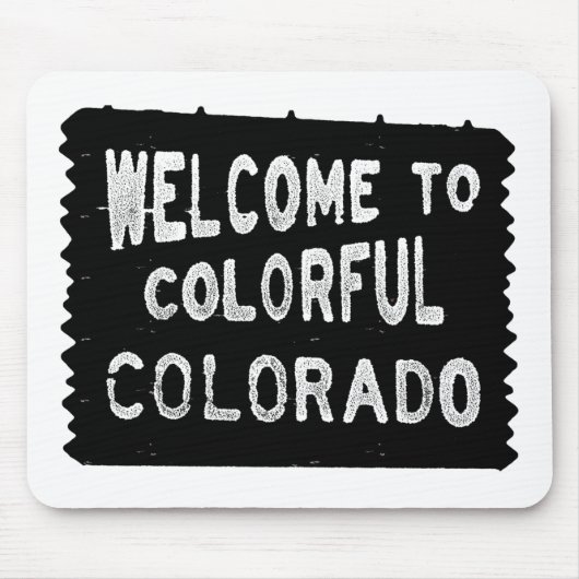 Farbenfrohe Colorado-Begrüßung Mousepad (Vorne)