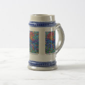 Farbenfrohe Colorado Flag und lebendige Landschaft Bierglas (VorderseiteRechts)