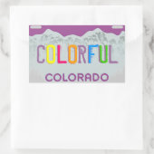 Farbenfrohe Colorado lila Nummernschildkröten Rechteckiger Aufkleber (Tasche)