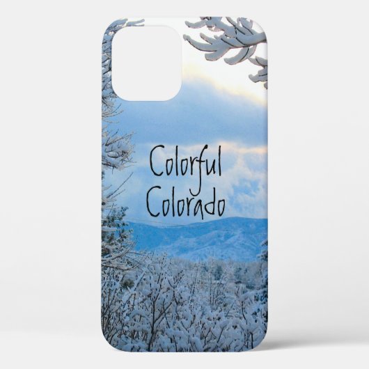 Farbenfrohe Colorado Winterschnee Case-Mate iPhone Hülle (Rückseite)