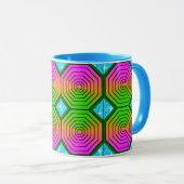 Farbenfrohe Combo-Tasse für digitales Design - per Tasse (VorderseiteRechts)