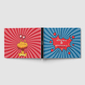 Farbenfrohe Comic Book Pop Art Wedding Gästebuch (Voll)