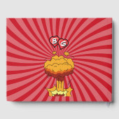 Farbenfrohe Comic Book Pop Art Wedding Gästebuch (Rückseite)