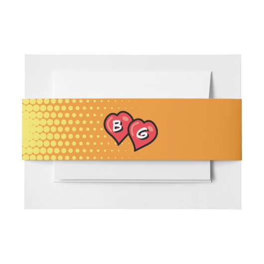 Farbenfrohe Comic Buch Pop Hochzeit Einladungsbanderole (Vorderseite Beispiel)