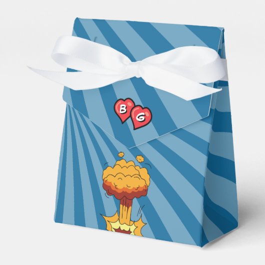 Farbenfrohe Comic Buch Pop Hochzeit Geschenkschachtel (Vorderseite)