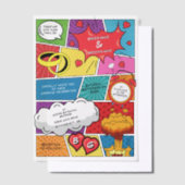 Farbenfrohe Comic Buch Pop Hochzeit Pergament Einladungen (Versetzt)