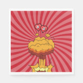 Farbenfrohe Comic Buch Pop Hochzeit Serviette (Vorderseite)