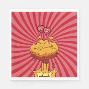 Farbenfrohe Comic Buch Pop Hochzeit Serviette