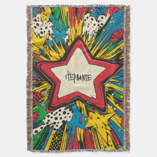 Farbenfrohe Comic Pop Kunst Sternexplosion Explosi Decke