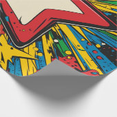 Farbenfrohe Comic Pop Kunst Sternexplosion Explosi Geschenkpapier (Ecke)
