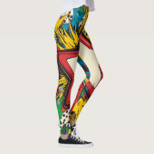 Farbenfrohe Comic Pop Kunst Sternexplosion Explosi Leggings (Rechts)