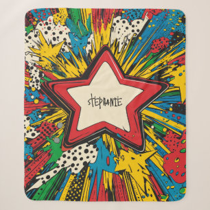 Farbenfrohe Comic Pop Kunst Sternexplosion Explosi Sherpadecke
