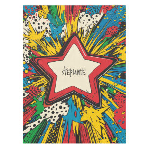 Farbenfrohe Comic Pop Kunst Sternexplosion Explosi Tischdecke