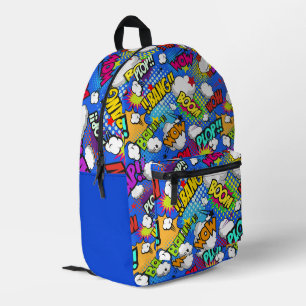 Farbenfrohe Comic-Sprechblasen Bedruckter Rucksack