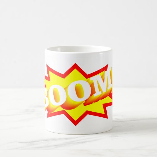 Farbenfrohe Comic Strip Boom Kaffeetasse (Mittel)
