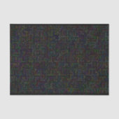 Farbenfrohe Computermodelle auf schwarz Seidenpapier (Vorderseite)